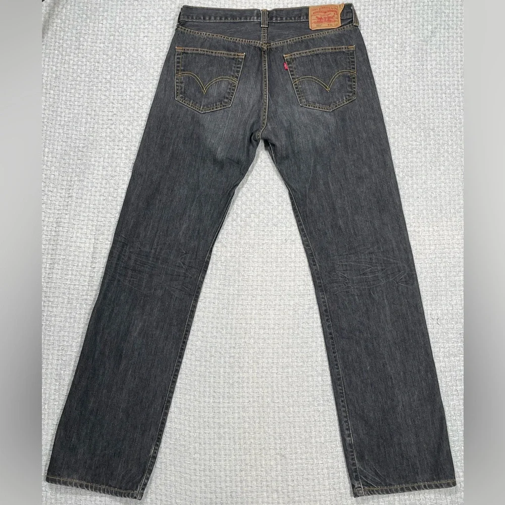 Men’s Levi’s 501 Straight Leg Button Fly 2009 Size 36x34 Gray/Black